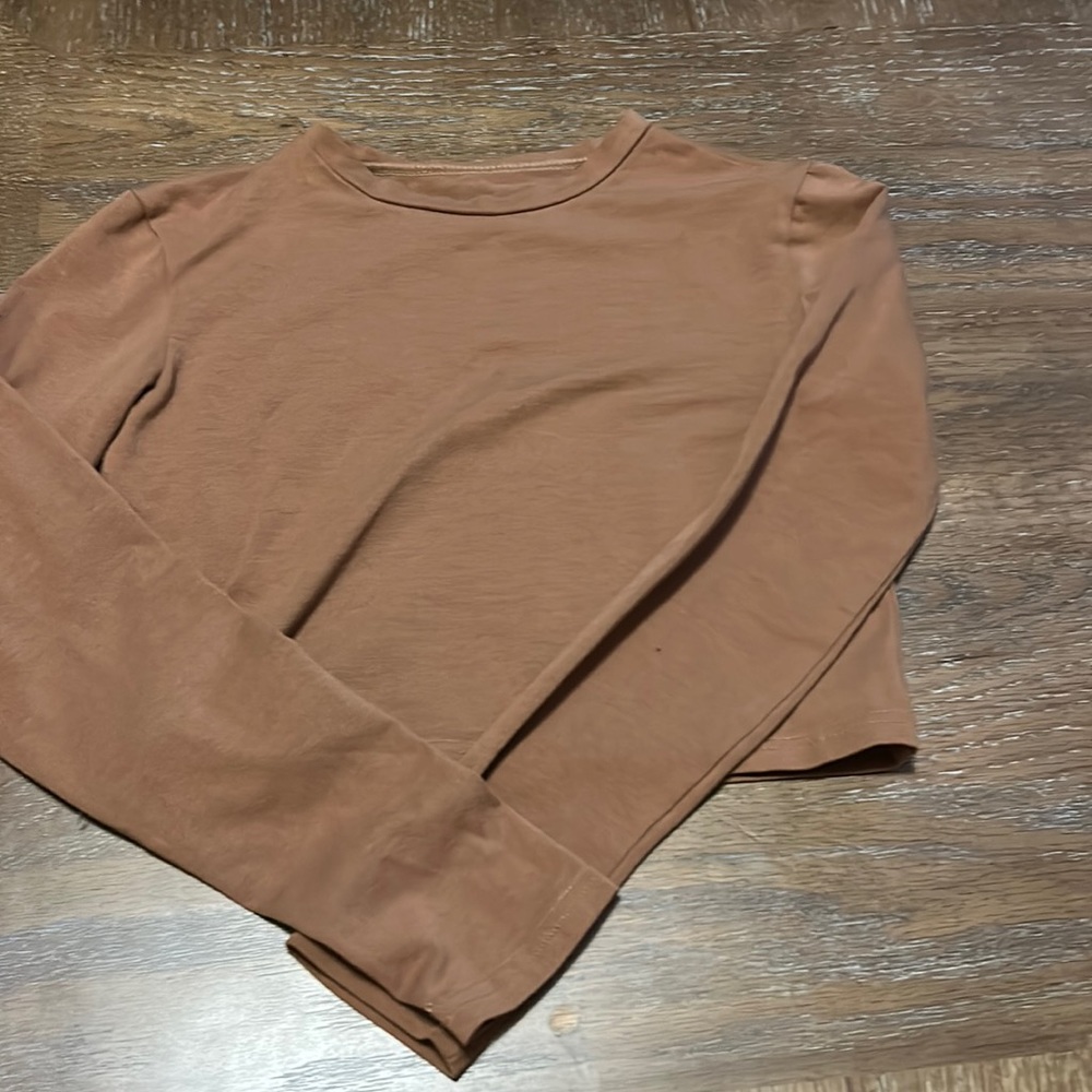 Brown cropped long sleeve